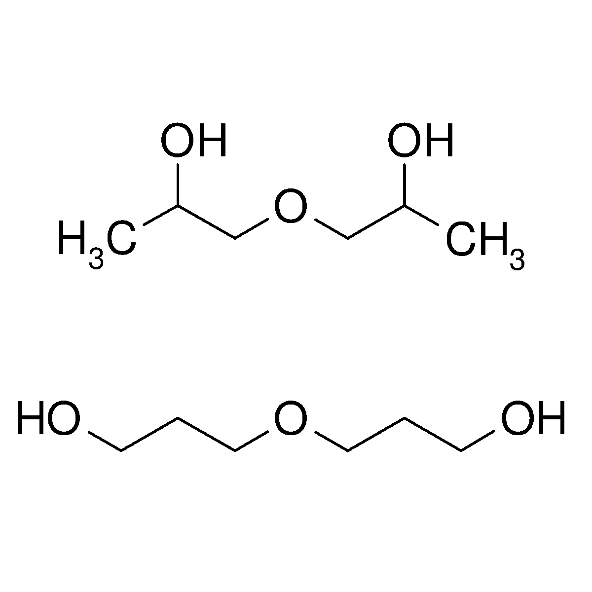 فرمول ساختاری دی پروپیلن گلیکول