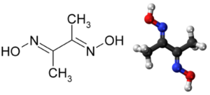 ساختار شیمیایی دی متیل گلی اکسیم