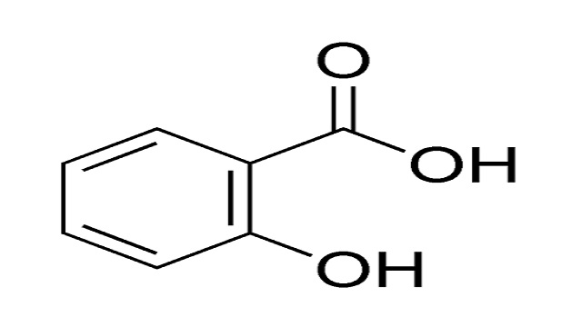 فرمول ساختاری اسید سالیسیلیک