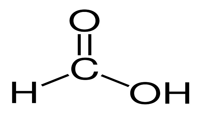 فرمول ساختاری اسید فرمیک